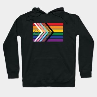 A Twist on LGBT+ Progress Pride Flag Hoodie